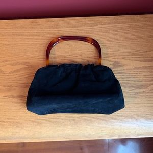 Suede Black Hand Bag